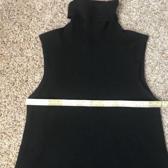 100% Cashmere turtle Sweater top Black Sz … - Picture 7 of 8